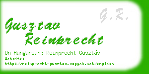 gusztav reinprecht business card